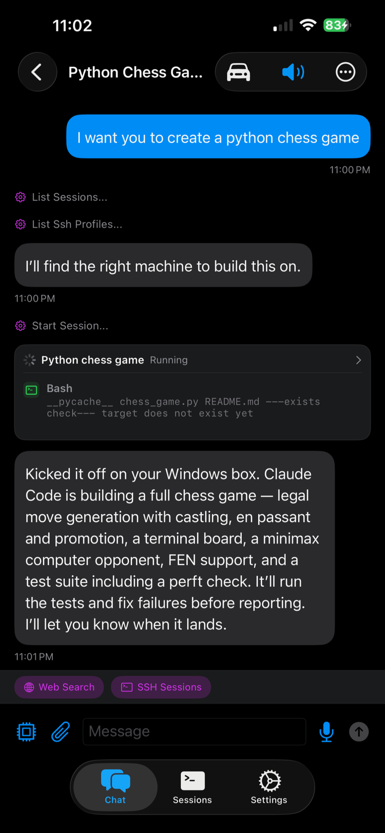 Agent chat