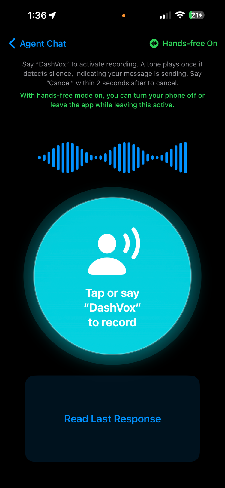 Hands-free voice